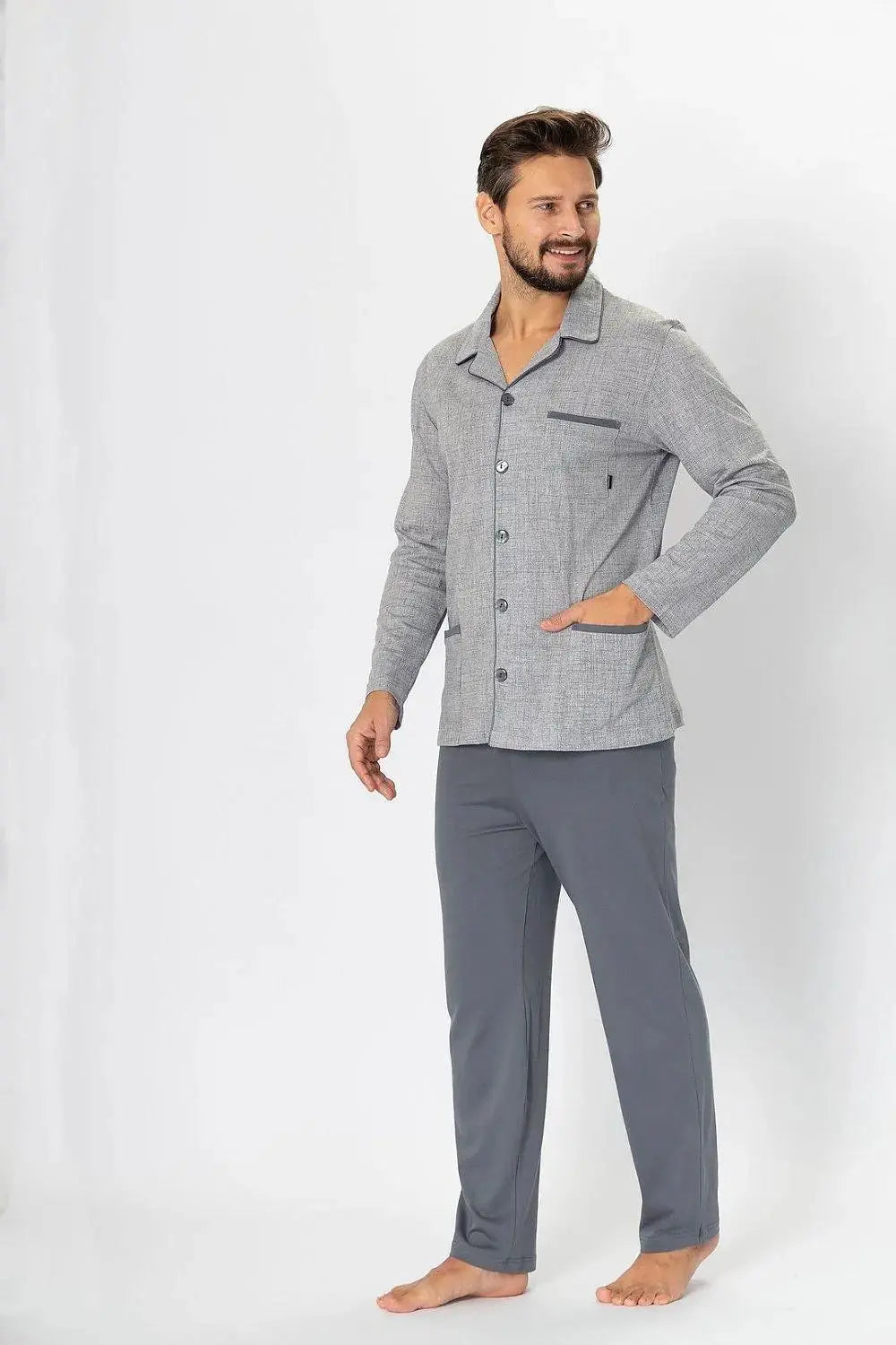 M-Max brightly colored unbuttoned men's pajamas  Adomoo