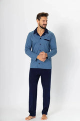 M-Max fine pattern unbuttoned men's pajamas  Adomoo