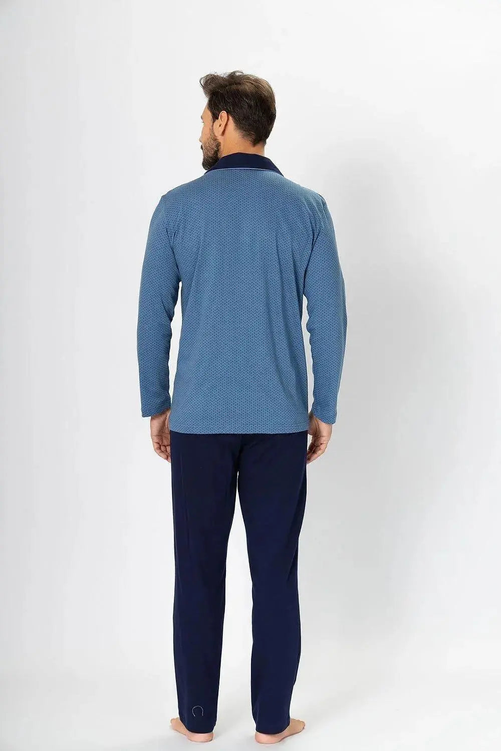 M-Max fine pattern unbuttoned men's pajamas  Adomoo