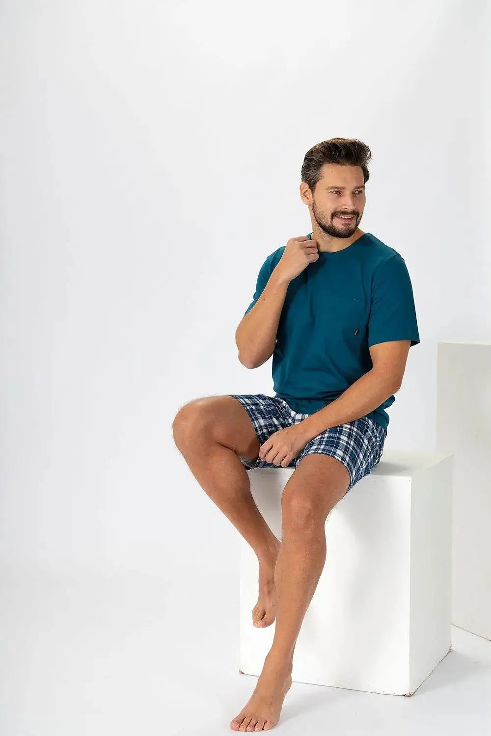 M-Max high quality cotton knit fabric men's pajamas  Adomoo