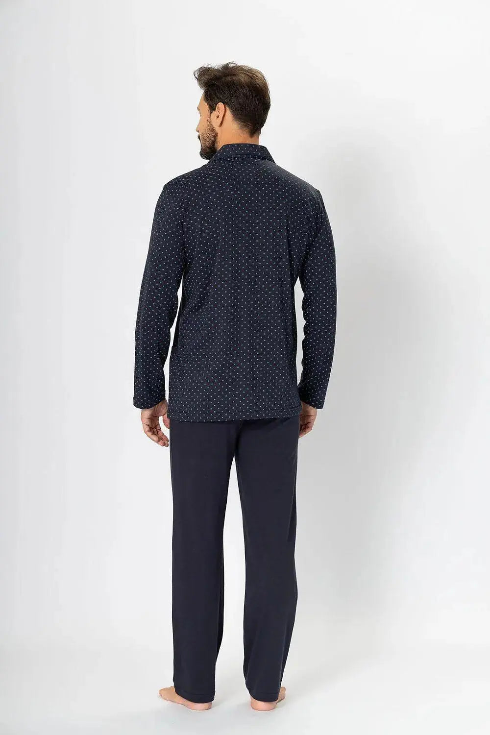 M-Max knitted fabric men's unbuttoned pajamas  Adomoo