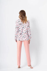 M-Max unbuttoned long pants and t-shirt womens pajamas  Adomoo