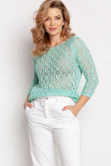 MKM knitted finest lace blouse  Adomoo
