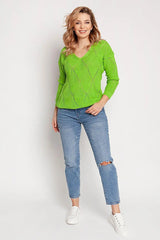 MKM loose, openwork, ribbed sweater  Adomoo