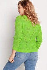 MKM loose, openwork, ribbed sweater  Adomoo