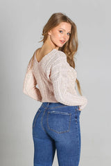 MKM plaid patterns short sweater  Adomoo