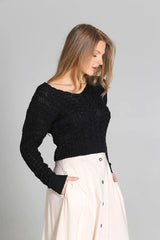 MKM plaid patterns short sweater  Adomoo