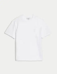 Pure Cotton Midweight Pocket T-shirt  Adomoo