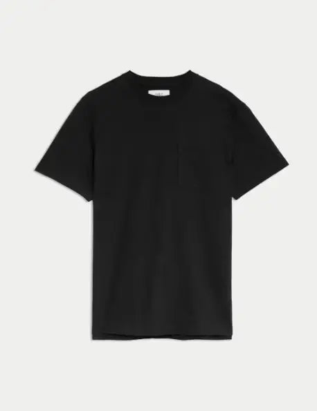 Pure Cotton Midweight Pocket T-shirt  Adomoo