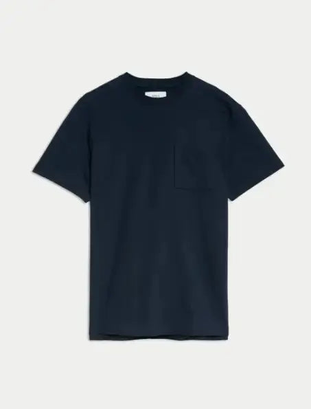 Pure Cotton Midweight Pocket T-shirt  Adomoo