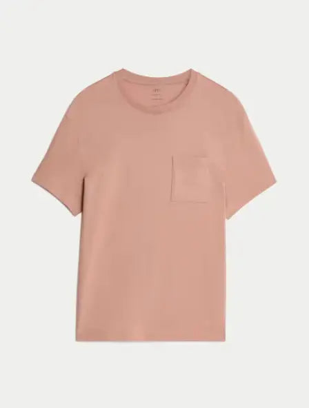 Pure Cotton Midweight Pocket T-shirt  Adomoo