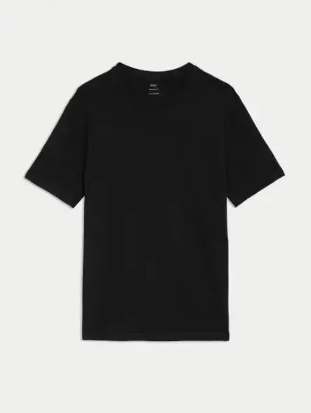 Regular Fit Pure Cotton Crew Neck T-Shirt  Adomoo