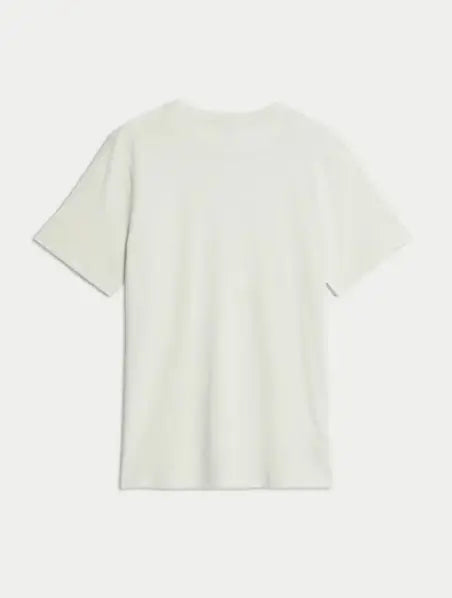 Regular Fit Pure Cotton Crew Neck T-Shirt  Adomoo
