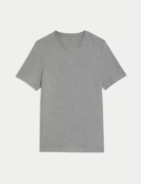 Regular Fit Pure Cotton Crew Neck T-Shirt  Adomoo