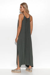 Makadamia beautiful viscose long dress  Adomoo