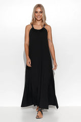 Makadamia beautiful viscose long dress  Adomoo