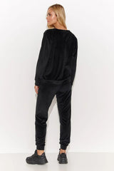 Makadamia velour long-sleeved blouse  Adomoo