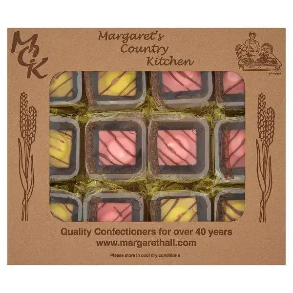 Margaret's Country Kitchen Strawberry and Lemon Fondant Fancy (Case of 12)  Adomoo