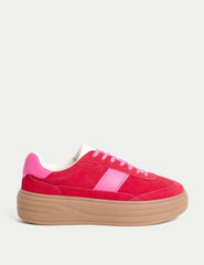 Marks and Spencer Suede Side Detail Platform Trainers  Adomoo