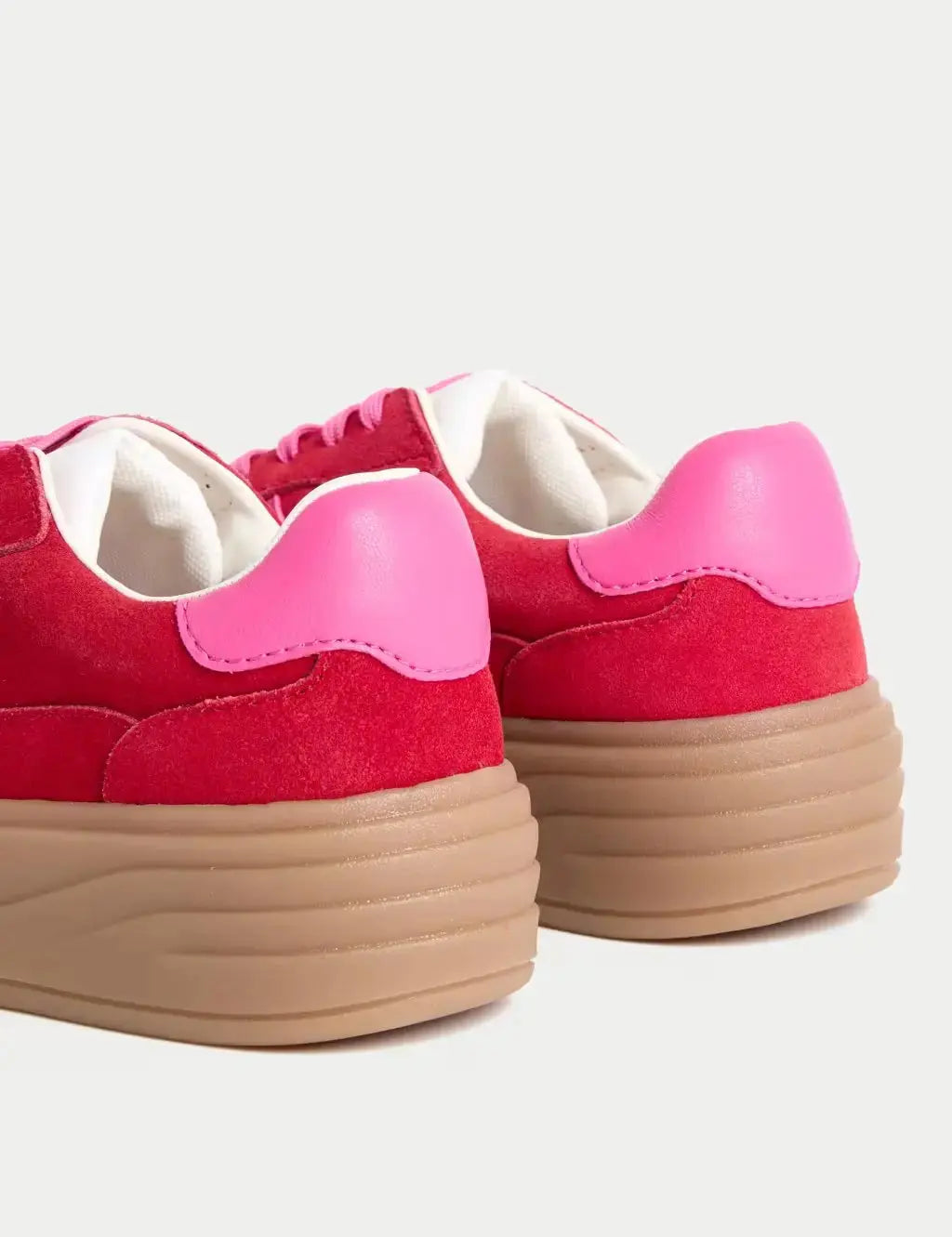 Marks and Spencer Suede Side Detail Platform Trainers  Adomoo