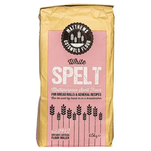 Matthews Cotswold Flour White Spelt Multipurpose Spelt Flour 1.5kg  Adomoo
