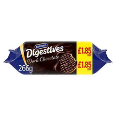 McVitie's Dark Chocolate Digestive Biscuits 266g (Case of 15)  Adomoo