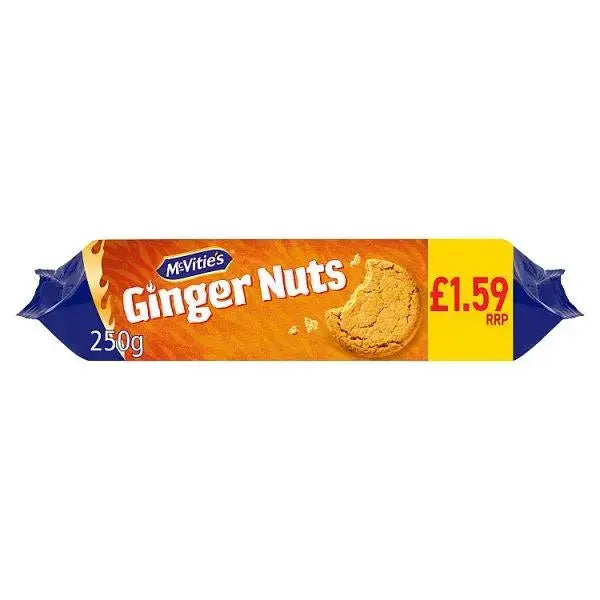 McVitie's Ginger Nuts Biscuits 250g (Case of 12)  Adomoo