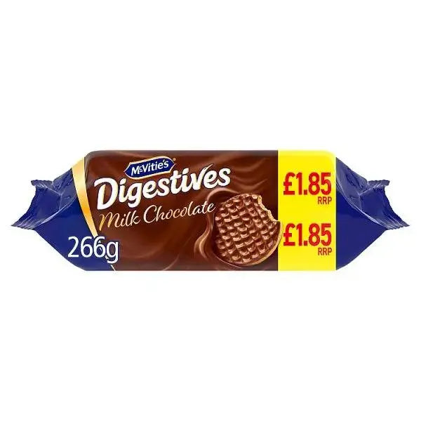 McVitie's Milk Chocolate Digestive Biscuits 266g (Case of 15)  Adomoo