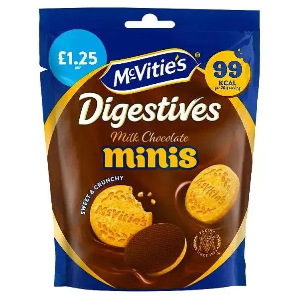 McVitie's Milk Chocolate Digestive Minis Biscuits 80g PMP £1.25 (Case of 6)  Adomoo