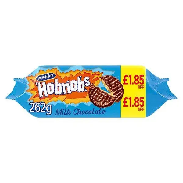 McVitie's Milk Chocolate Hobnobs Biscuits 262g (Case of 15)  Adomoo