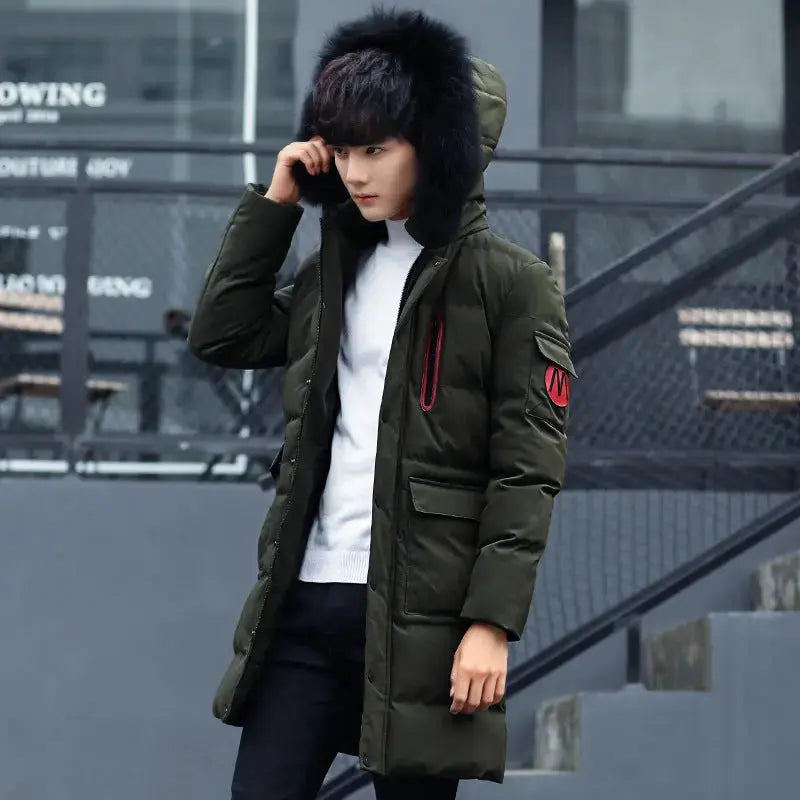 Men Coat Thickened Cotton Padded Jacket  Adomoo