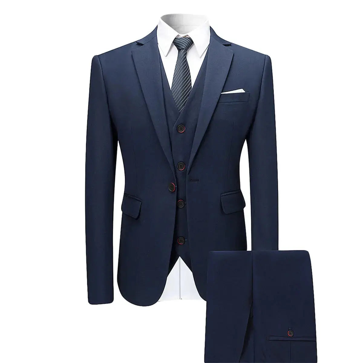 Men's Fashion Slim Suit Three-piece Suit  Adomoo