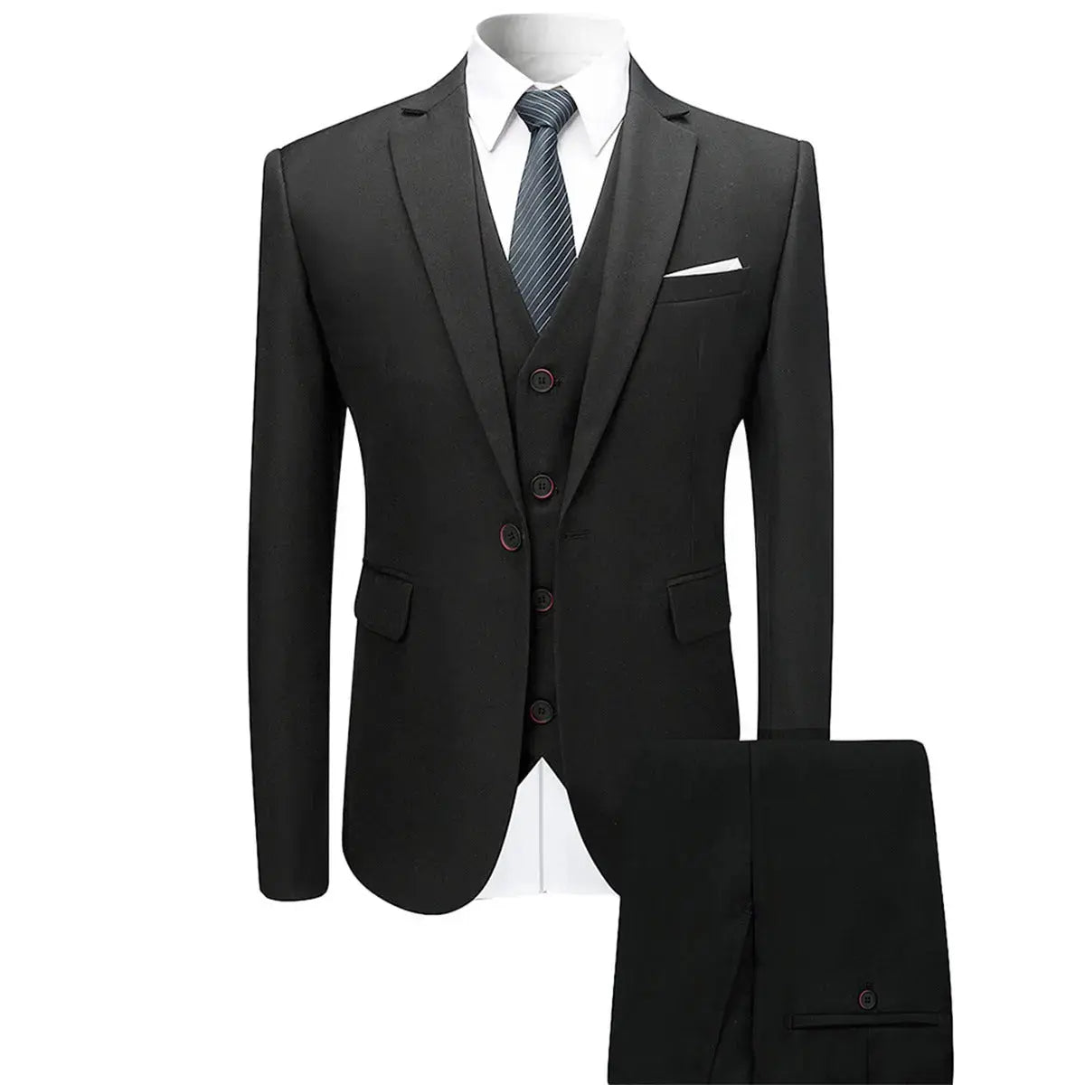 Men's Fashion Slim Suit Three-piece Suit  Adomoo