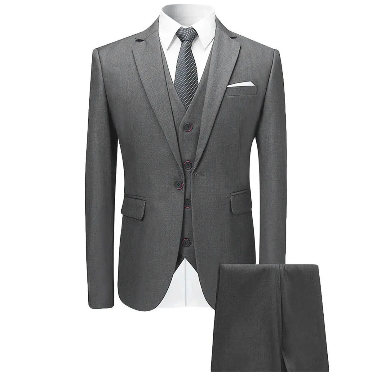 Men's Fashion Slim Suit Three-piece Suit  Adomoo