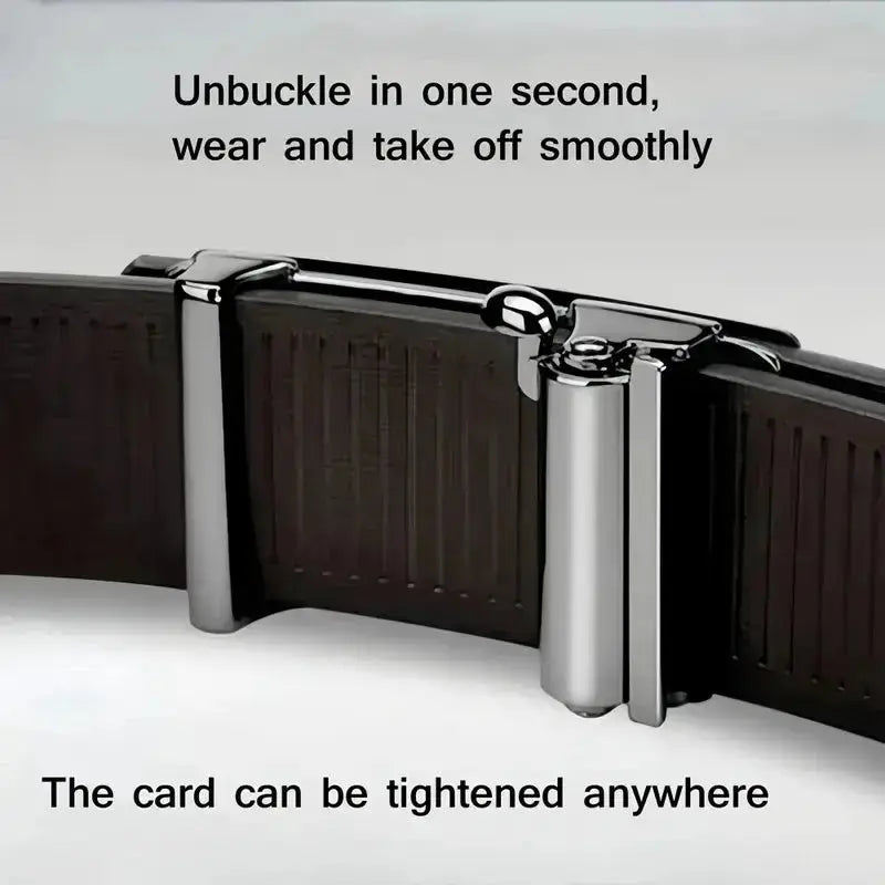Men's PU Leather Belt – Stylish Automatic Buckle for Casual & Business Wear  Adomoo