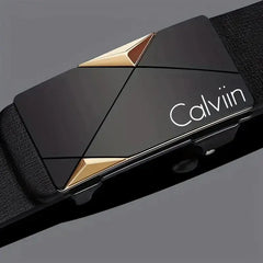 Men's PU Leather Belt – Stylish Automatic Buckle for Casual & Business Wear  Adomoo