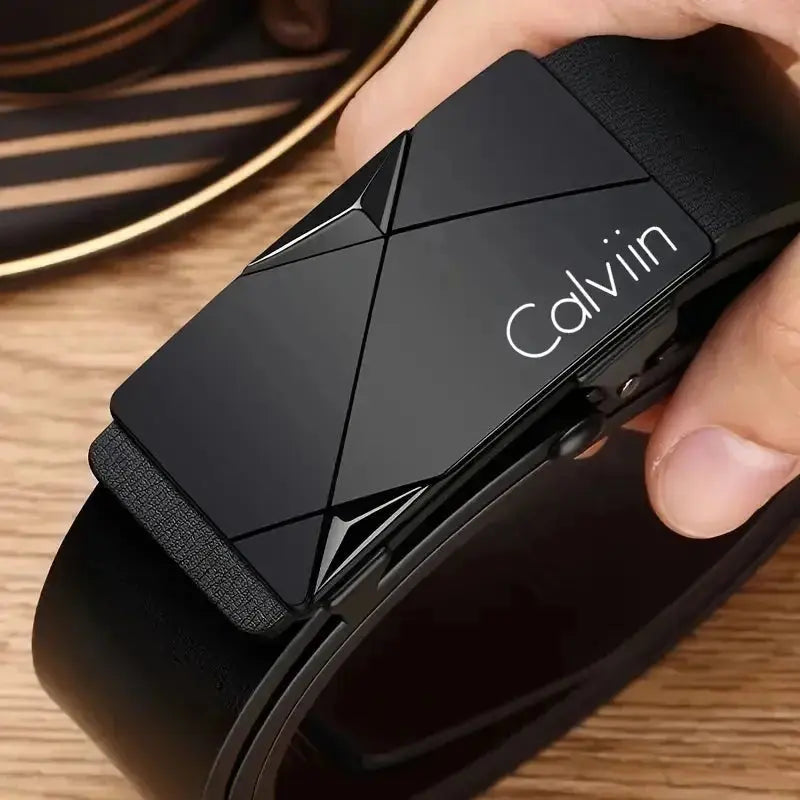 Men's PU Leather Belt – Stylish Automatic Buckle for Casual & Business Wear  Adomoo