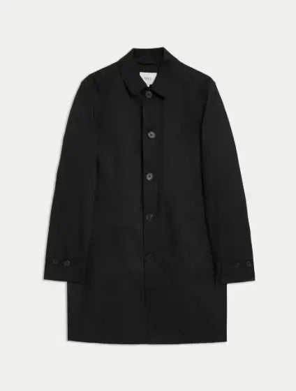 Mens Cotton Blend Mac  Adomoo