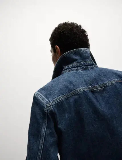 Mens Denim Jacket 100% Cotton  Adomoo