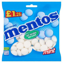Mentos Chewy Dragees Mint Flavour 135g (Case of 12)  Adomoo