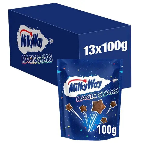 Milky Way Magic Stars Milk Chocolate Bites Pouch Bag 100g (Caseof 12)  Adomoo