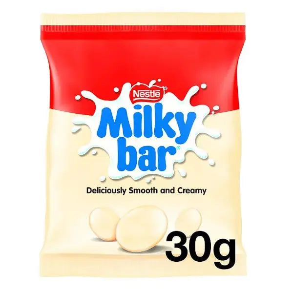 Milkybar Buttons White Chocolate Bag 30g (Case of 48)  Adomoo