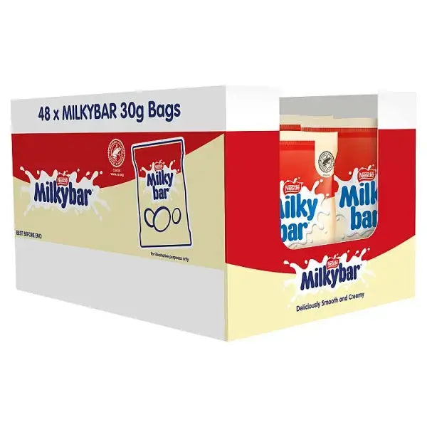 Milkybar Buttons White Chocolate Bag 30g (Case of 48)  Adomoo