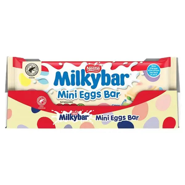 Milkybar Mini Eggs Easter White Chocolate Sharing Bar 100g (Case of 19)  Adomoo