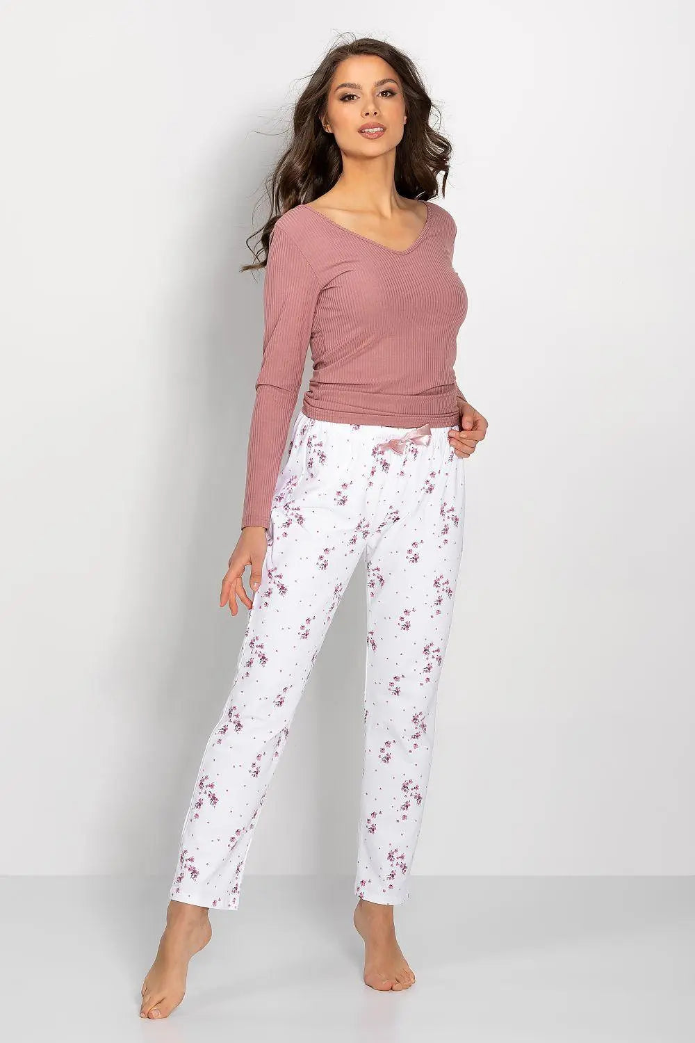 Momenti Per Me blouse and print pants ladies pyjamas  Adomoo