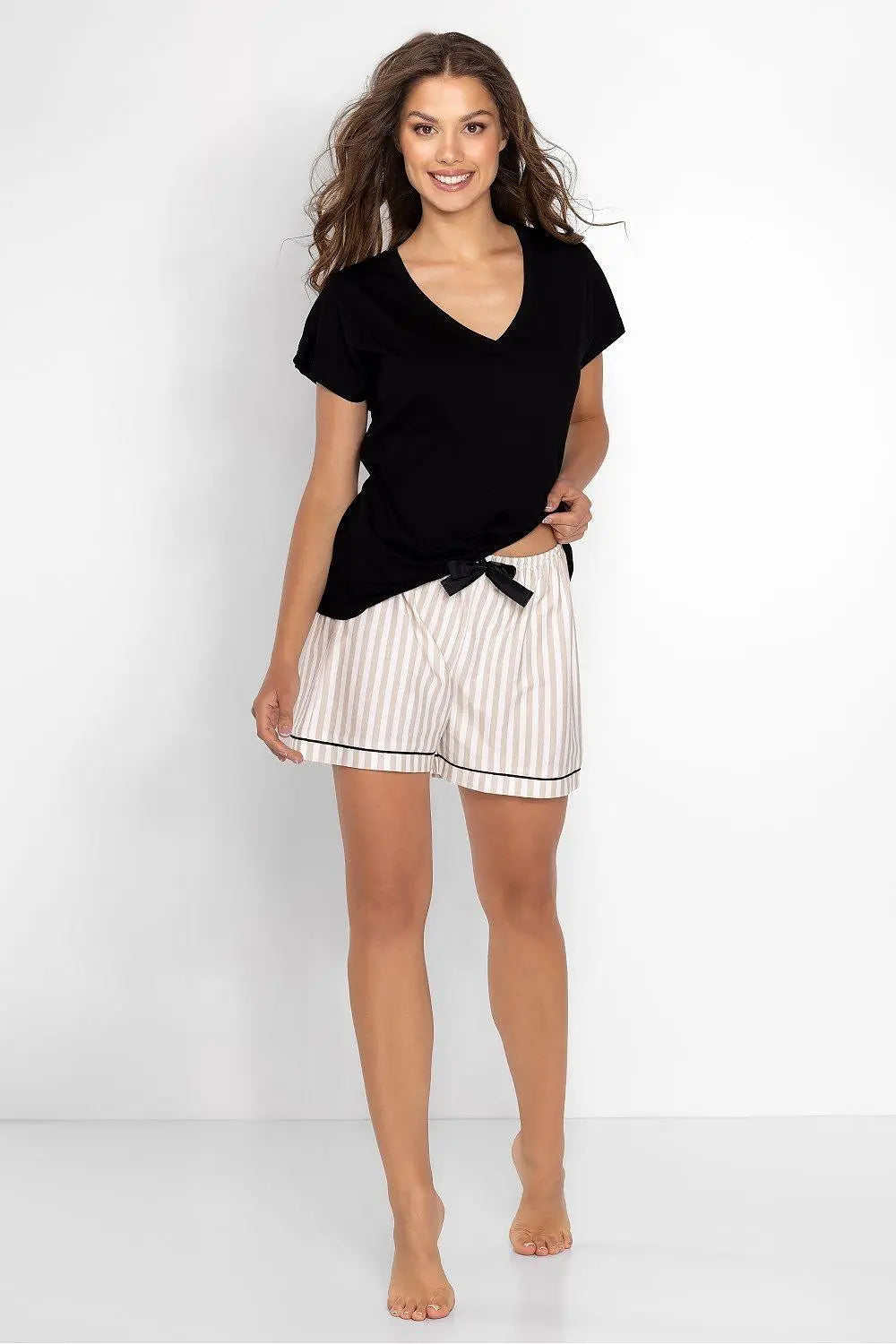 Momenti Per Me fashionable blouse and shorts womens pajamas  Adomoo