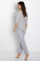 Momenti Per Me lightness and charm long pants and shirt womens pajamas  Adomoo
