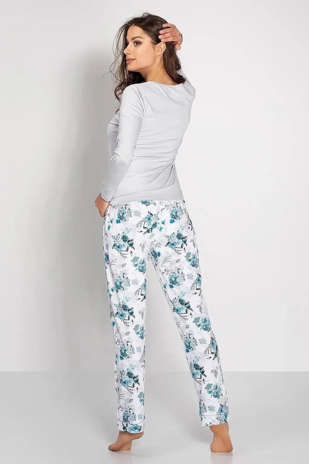 Momenti Per Me long-sleeve blouse and long pants womens pajamas  Adomoo