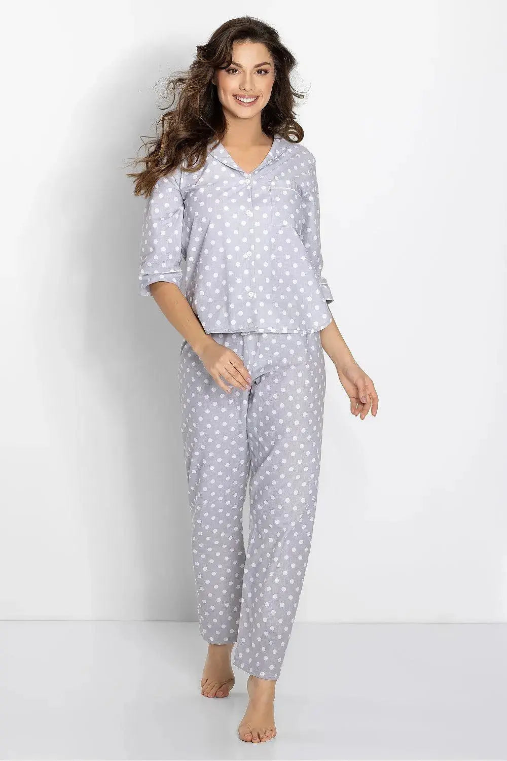 Momenti Per Me modern long pants and shirt womens pajamas  Adomoo