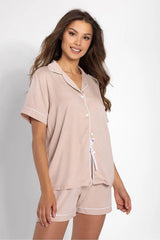 Momenti Per Me short-sleeved shirt and shorts womens pajamas  Adomoo